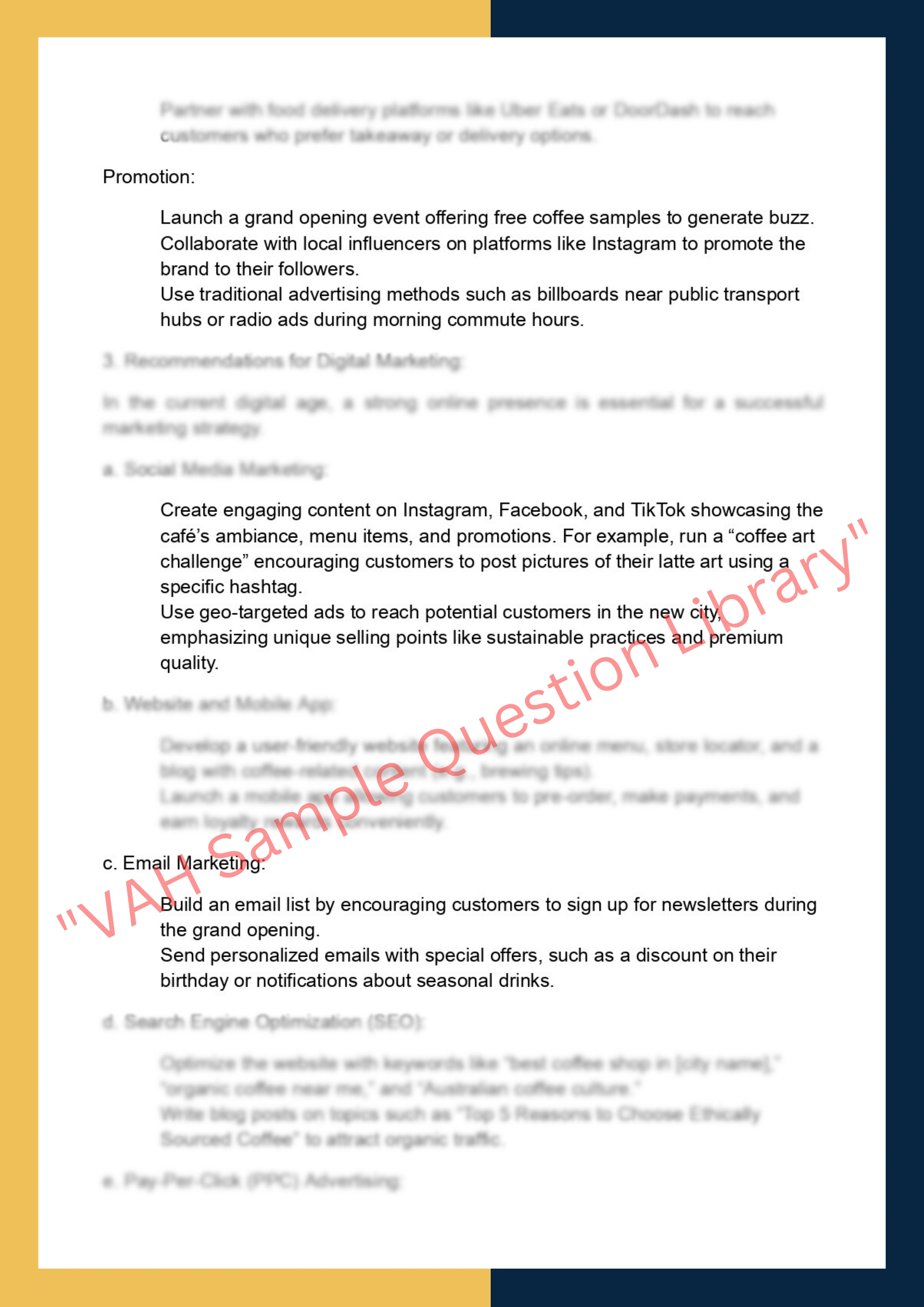 Assignment sample solution of MKTG302 - Strategic Marketing 2